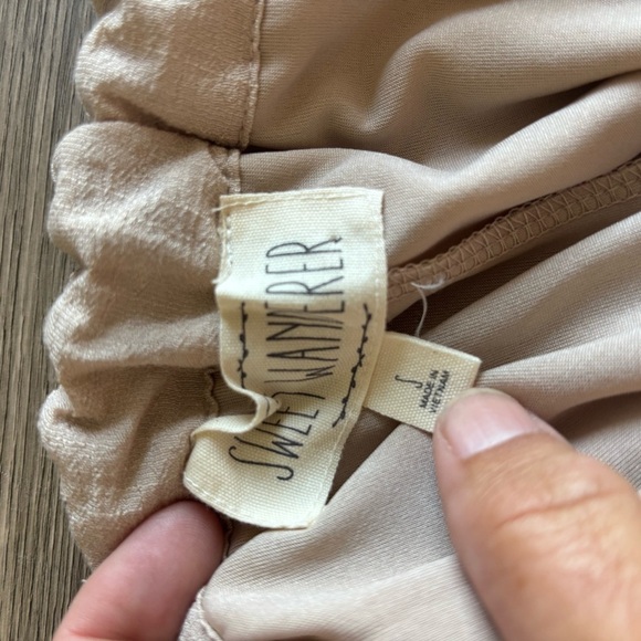 Womens Sweet Wanderer Beige Mini Dress - Picture 5 of 7